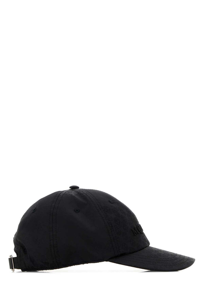 Black Nylon Baseball Cap Tpolyamide Cappelli