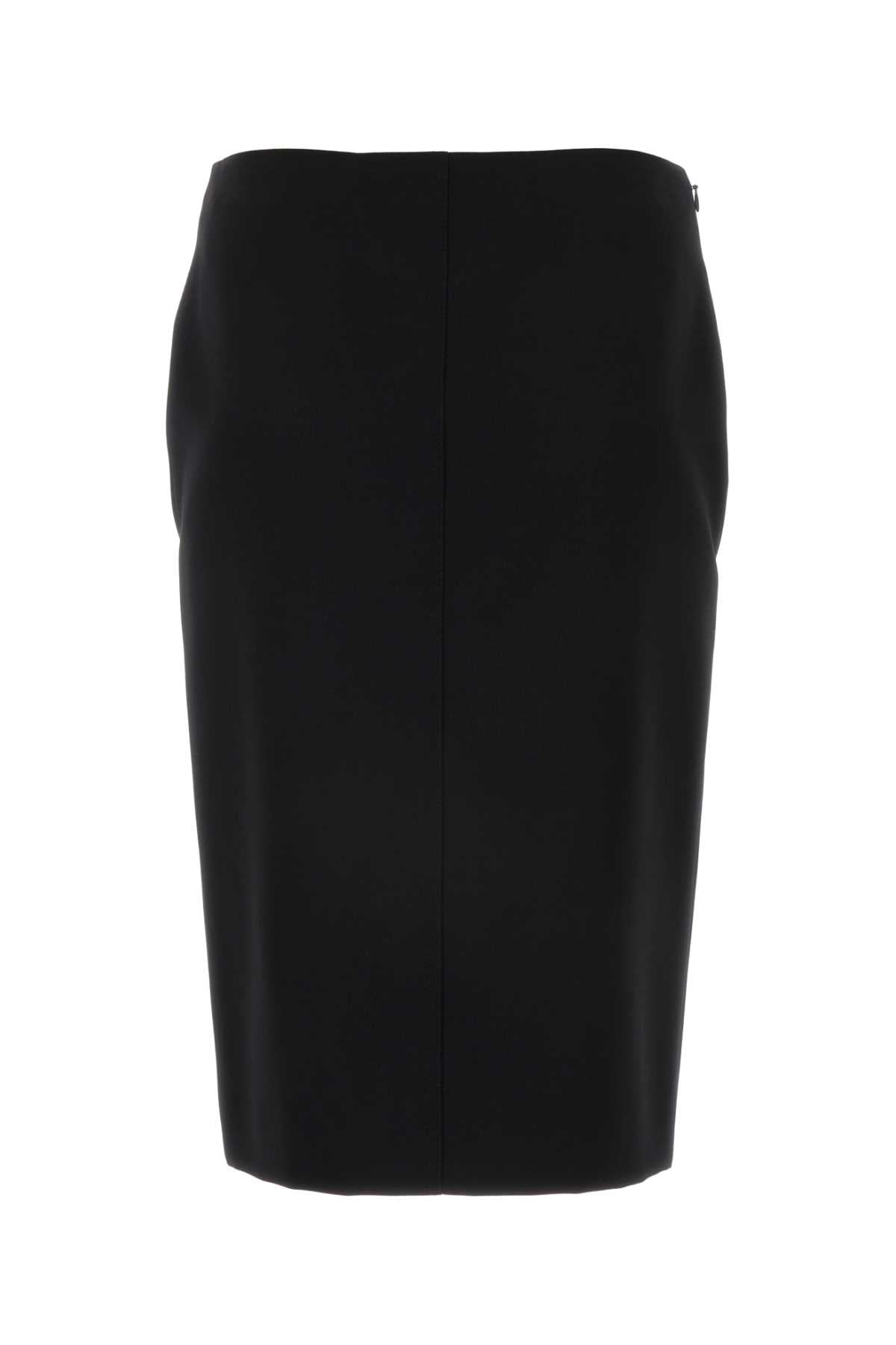 Black Wool Skirt Gonne