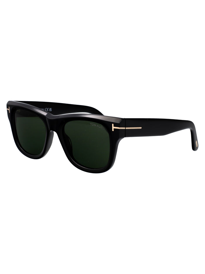 Finn-02 Nero Lucido / Verde Acetate Sunglasses