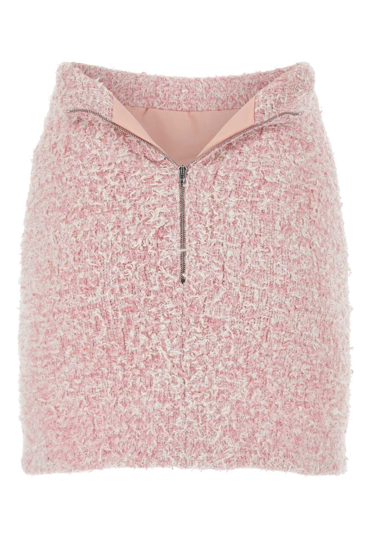 Pink Tweed Mini Skirt Gonne