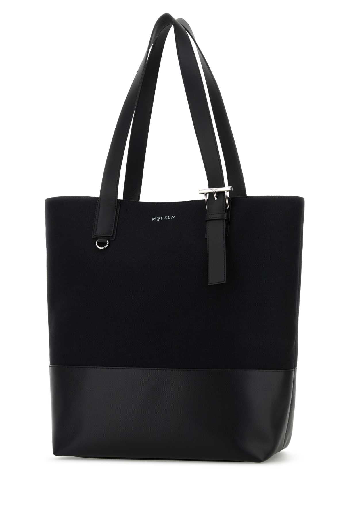 Black Canvas Shopping Bag T-bar Shopper Borse A Mano