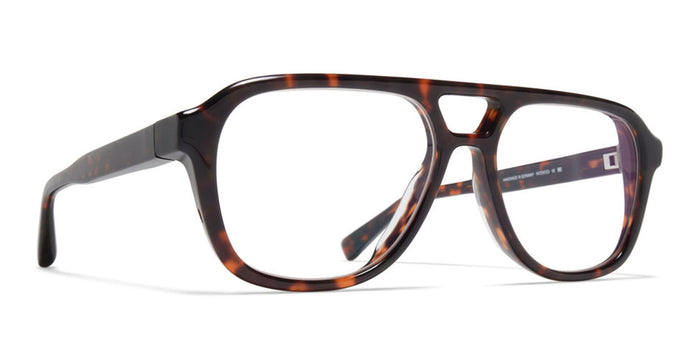Nyara C215 - Amber Havana Shiny Silver Rx Stainless Steel Eyeglasses