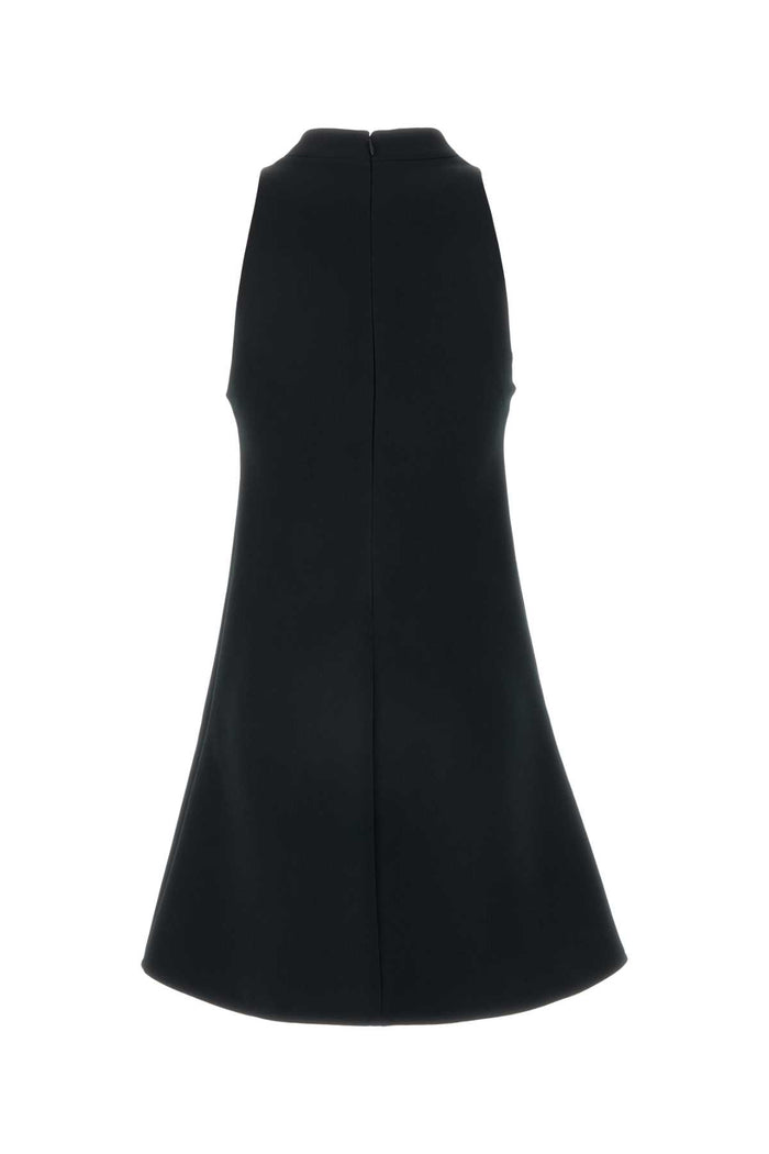Black Twill Dress Exterior: Polyester Acetate Abiti