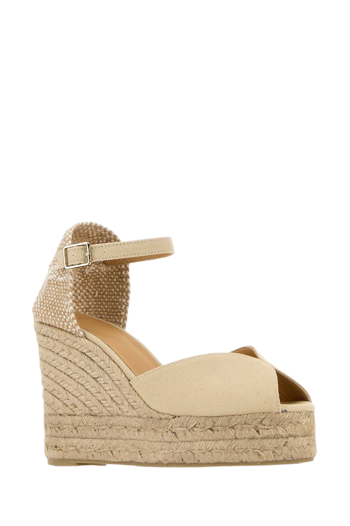 Sand Canvas Bianca Wedges Ivory Espadrillas