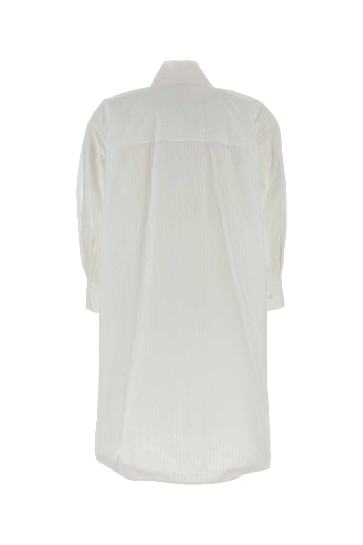White Poplin Dress Exterior: Cotton Abiti