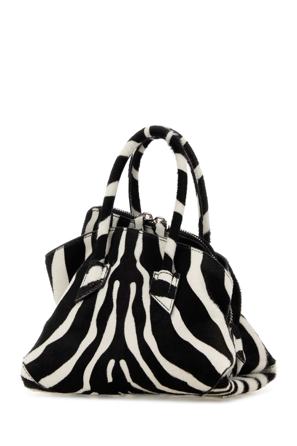 Printed Calf Hair Mini La Passeggiata Handbag Whiteblack Borse A Mano