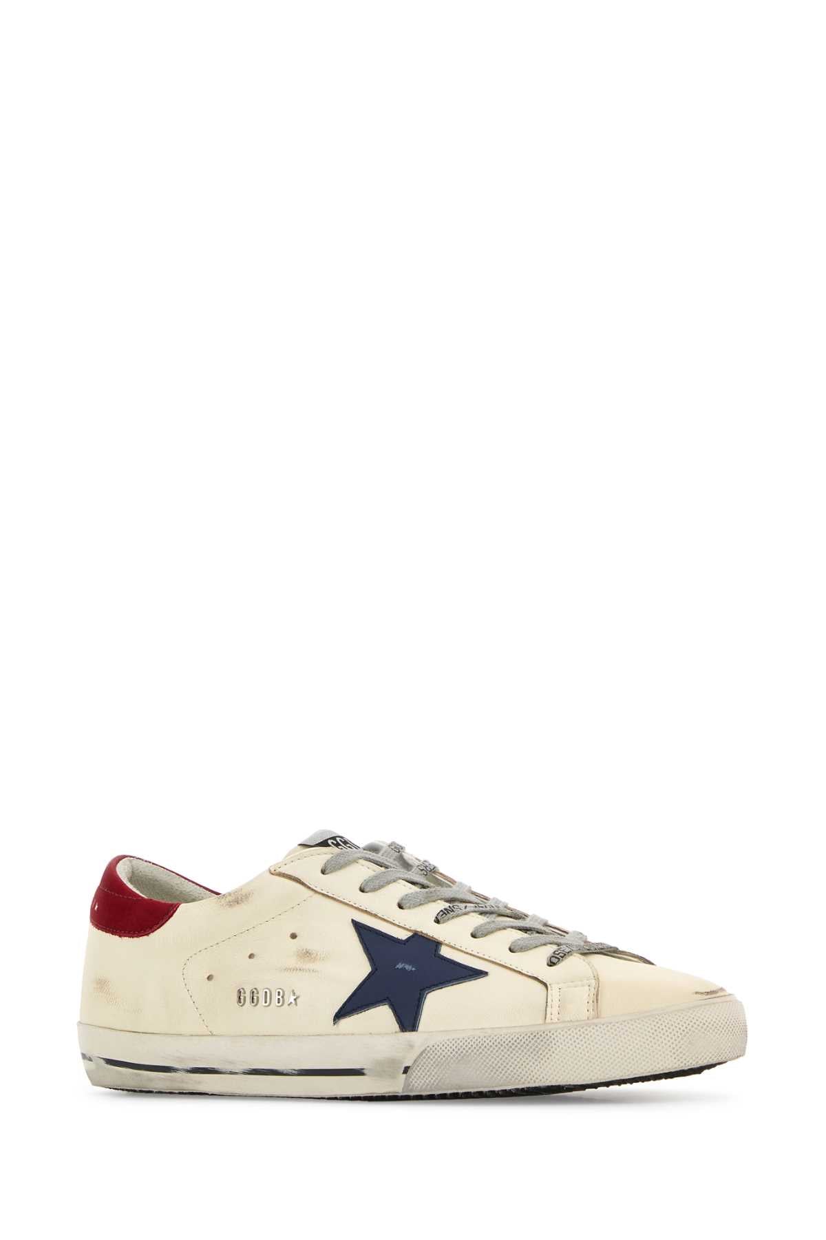 Whitebluered Ovine Leather Cow Sneaker
