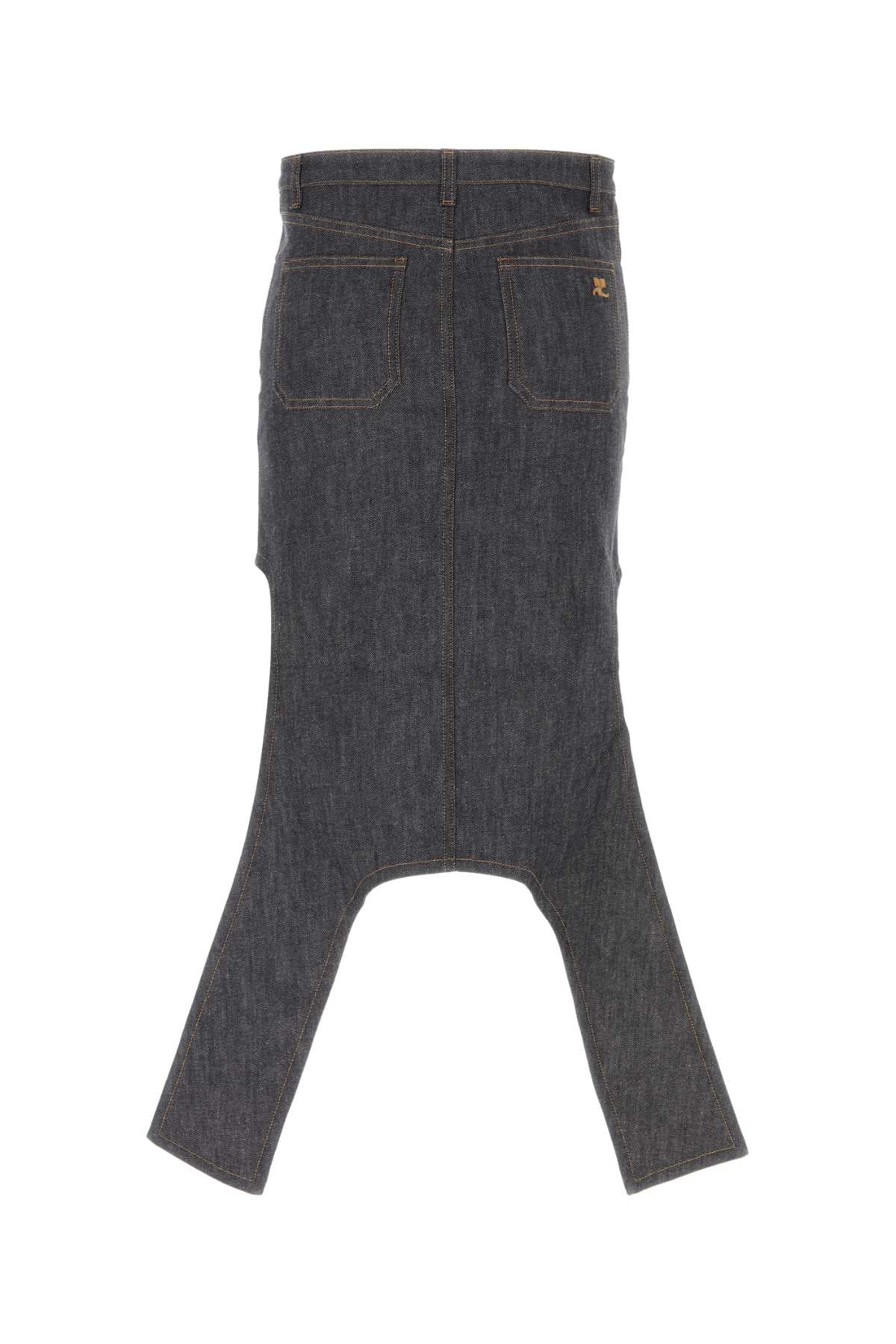 Denim Skirt Darkheathergrey Exterior: Cotton Gonne