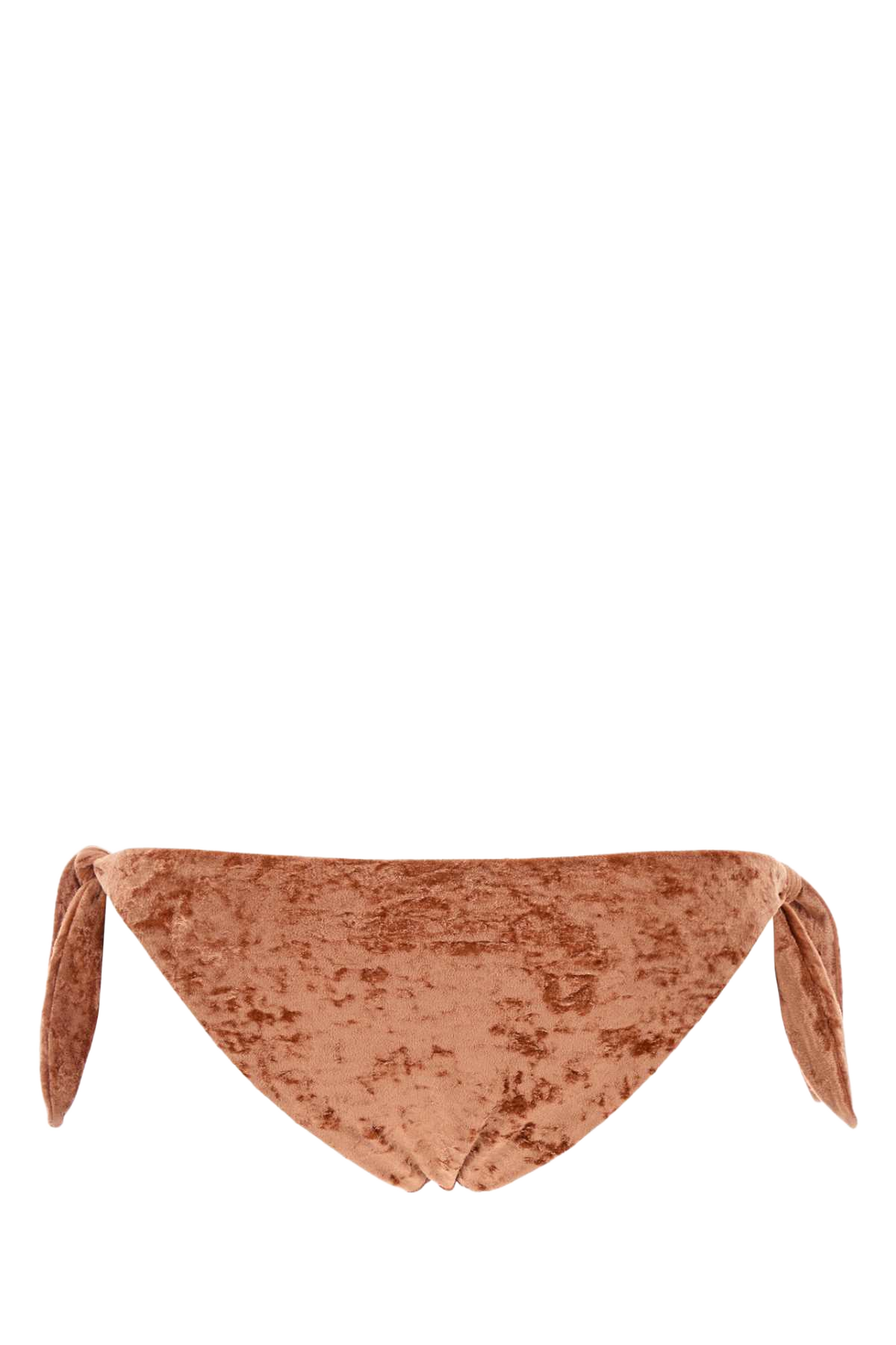 Peach Stretch Velvet Bikini Slip Woodenorange Costumi Da Bagno