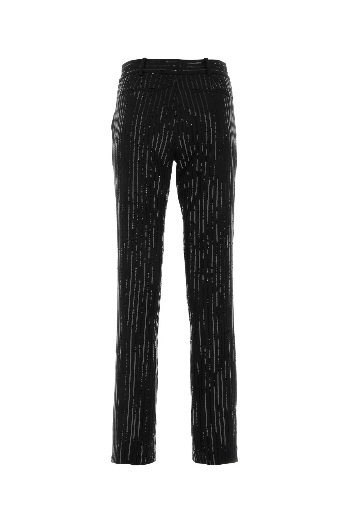 Black Triacetate Blend Pant Pantaloni