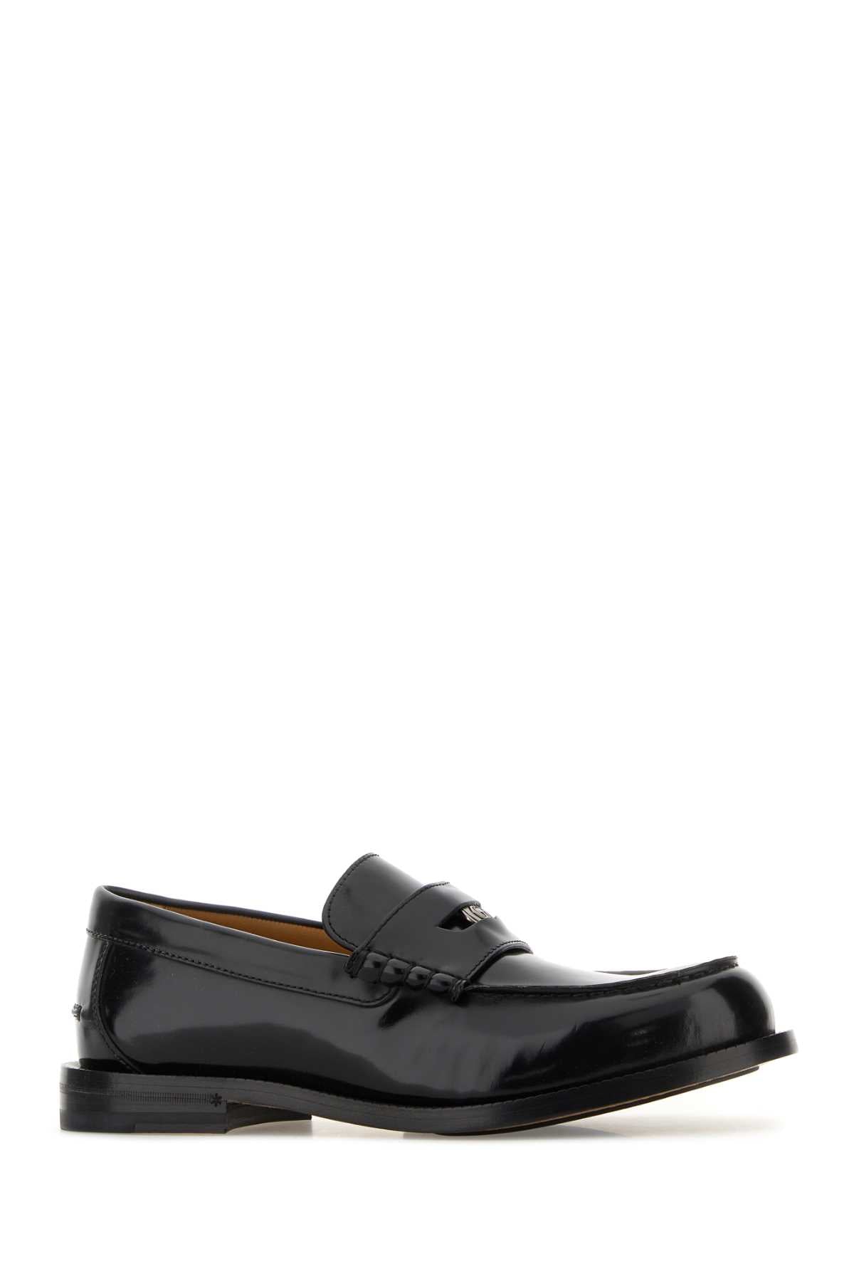 Black Leather Loafers Mocassini