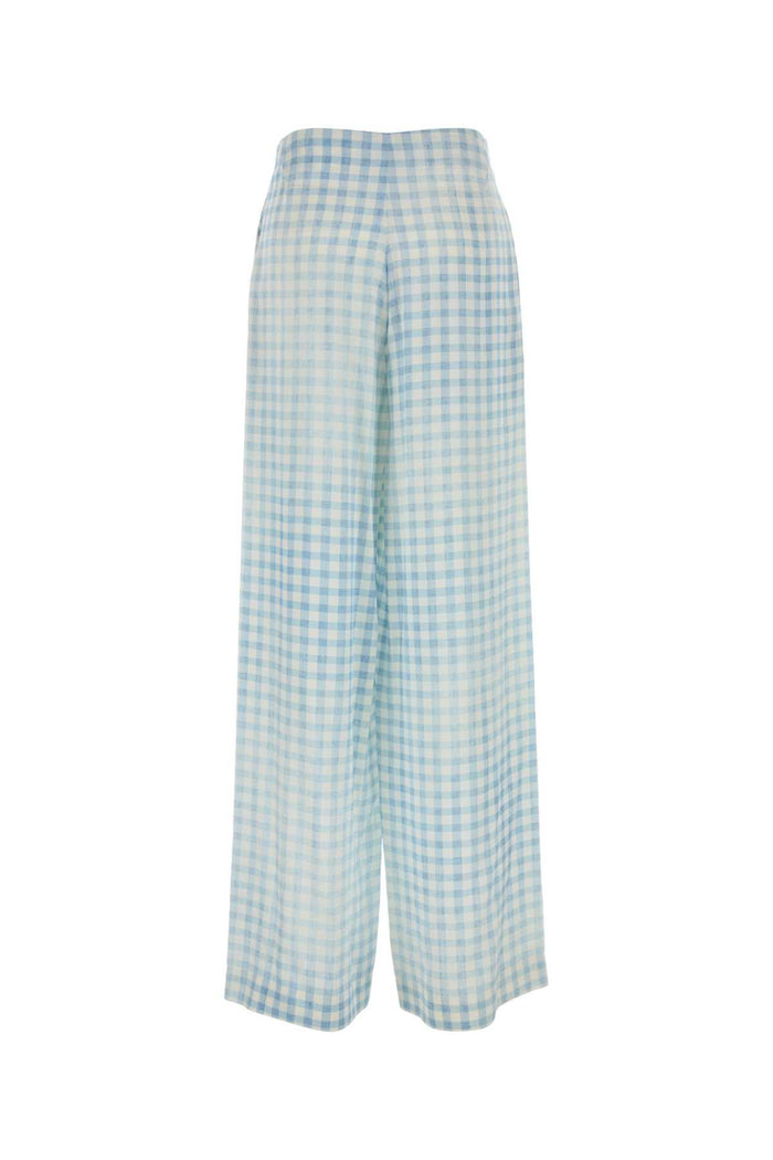 Printed Silk Pyjama Pant Biancoazzurro Sem Pantaloni