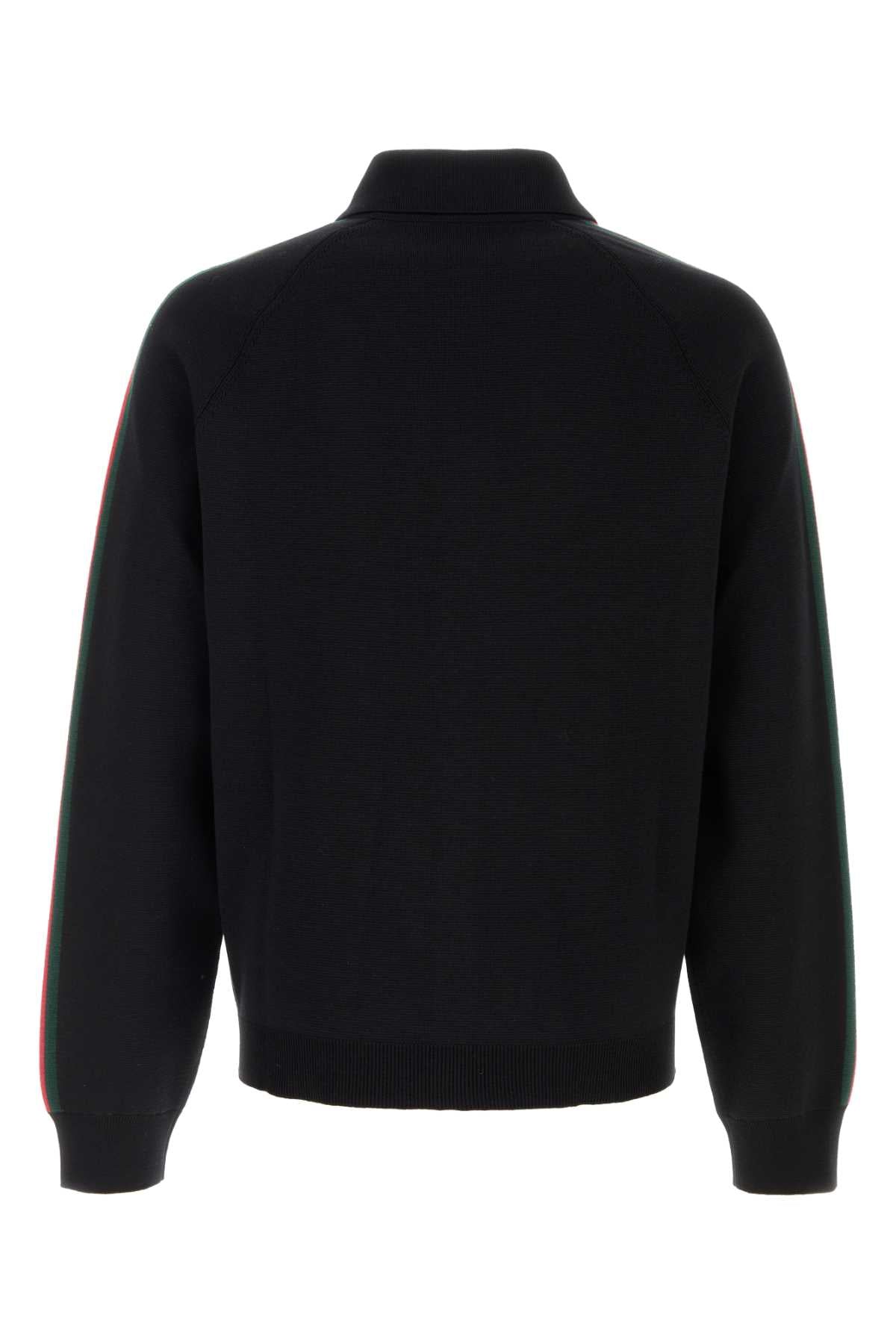 Black Wool Blend Cardigan Blackvrv Maglieria