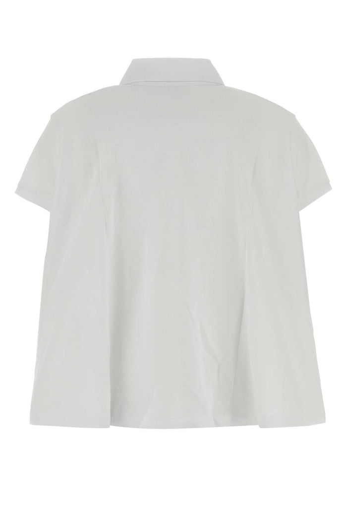 White Piquet Polo Shirt Exterior: Cotton