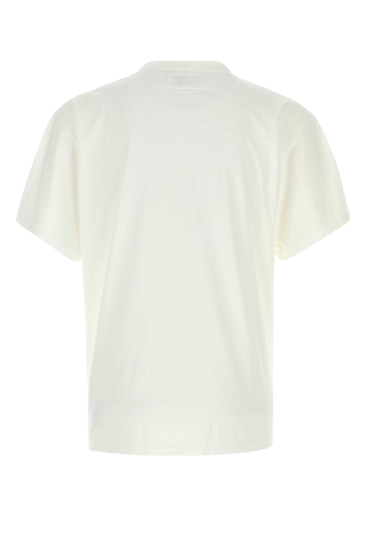 White Cotton T-Shirt Offwhite Cotone