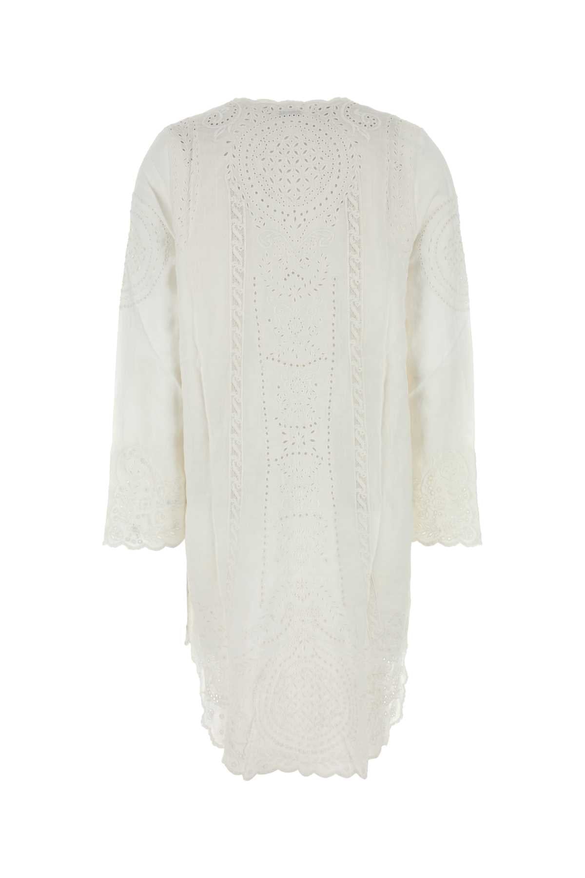 White Linen Belvoir Blouse Exterior: Maglie
