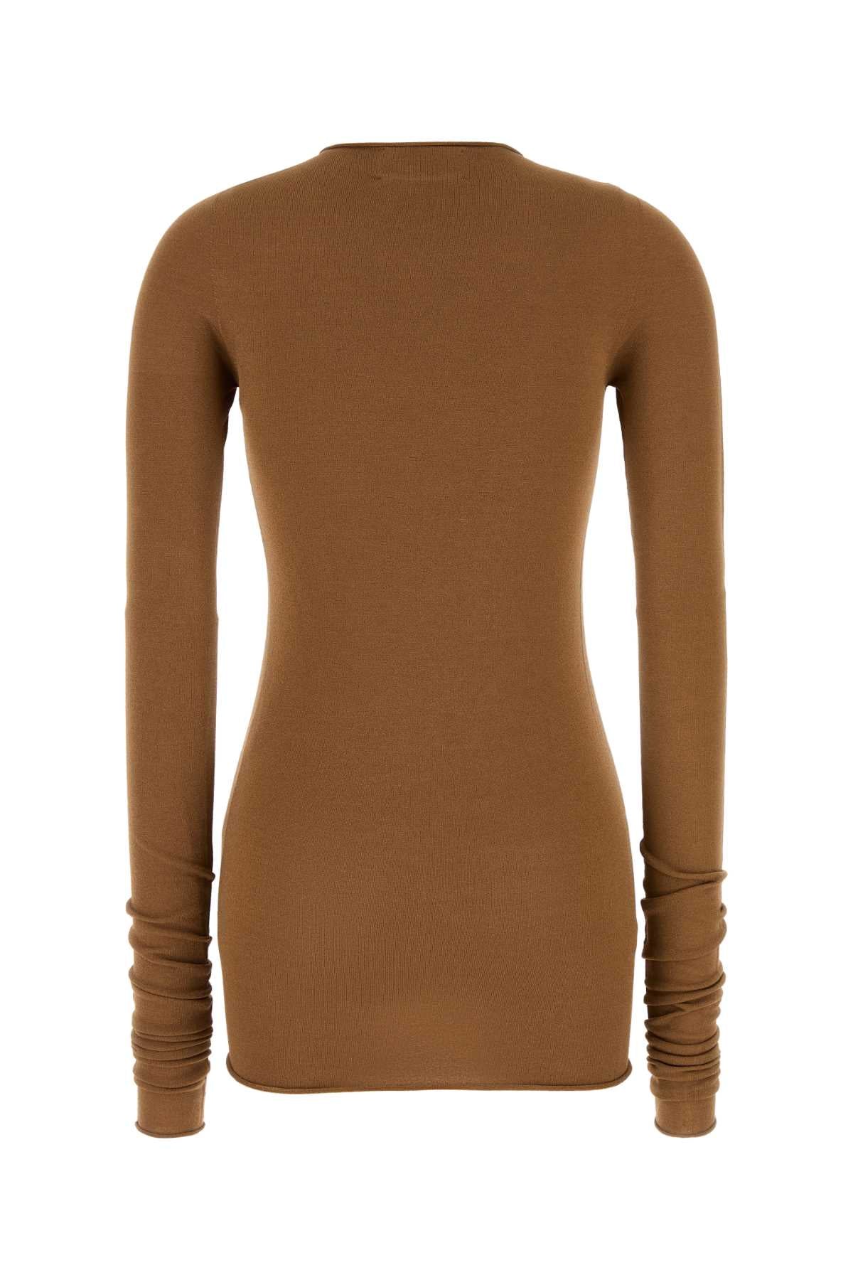 Caramel Viscose Blend Sita Top Brownish-red Exterior: Polyester Maglie