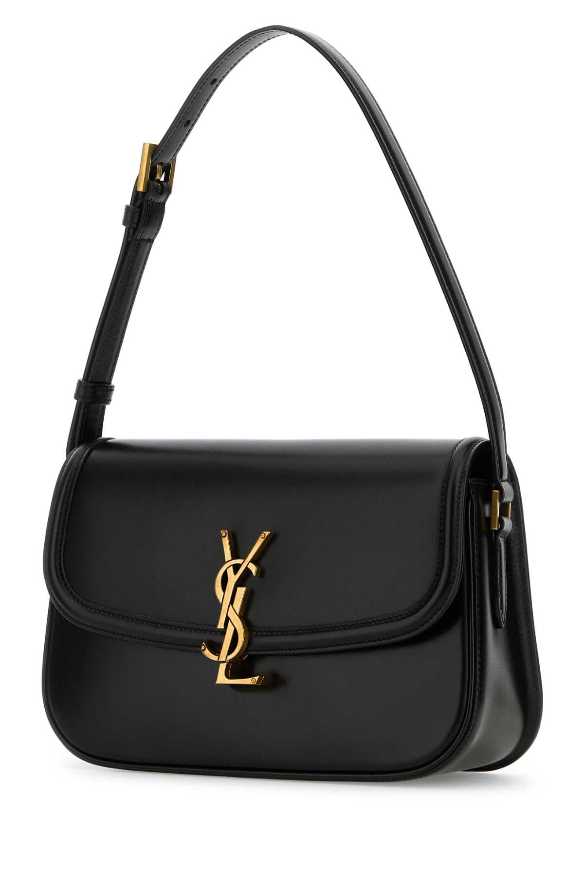 Black Leather Solferino Shoulder Bag Nero Borse A Mano