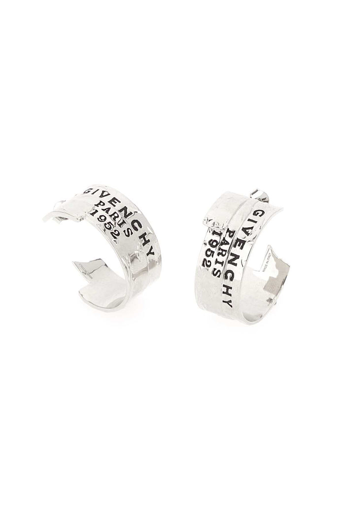 Silver Metal Givenchy Tape Earrings Anticsilvery Bracciali