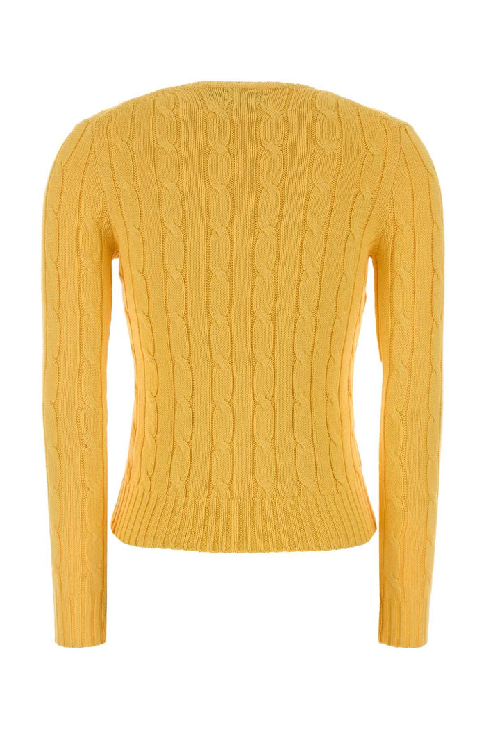 Dark Yellow Cotton Sweater 507 Exterior: Maglieria