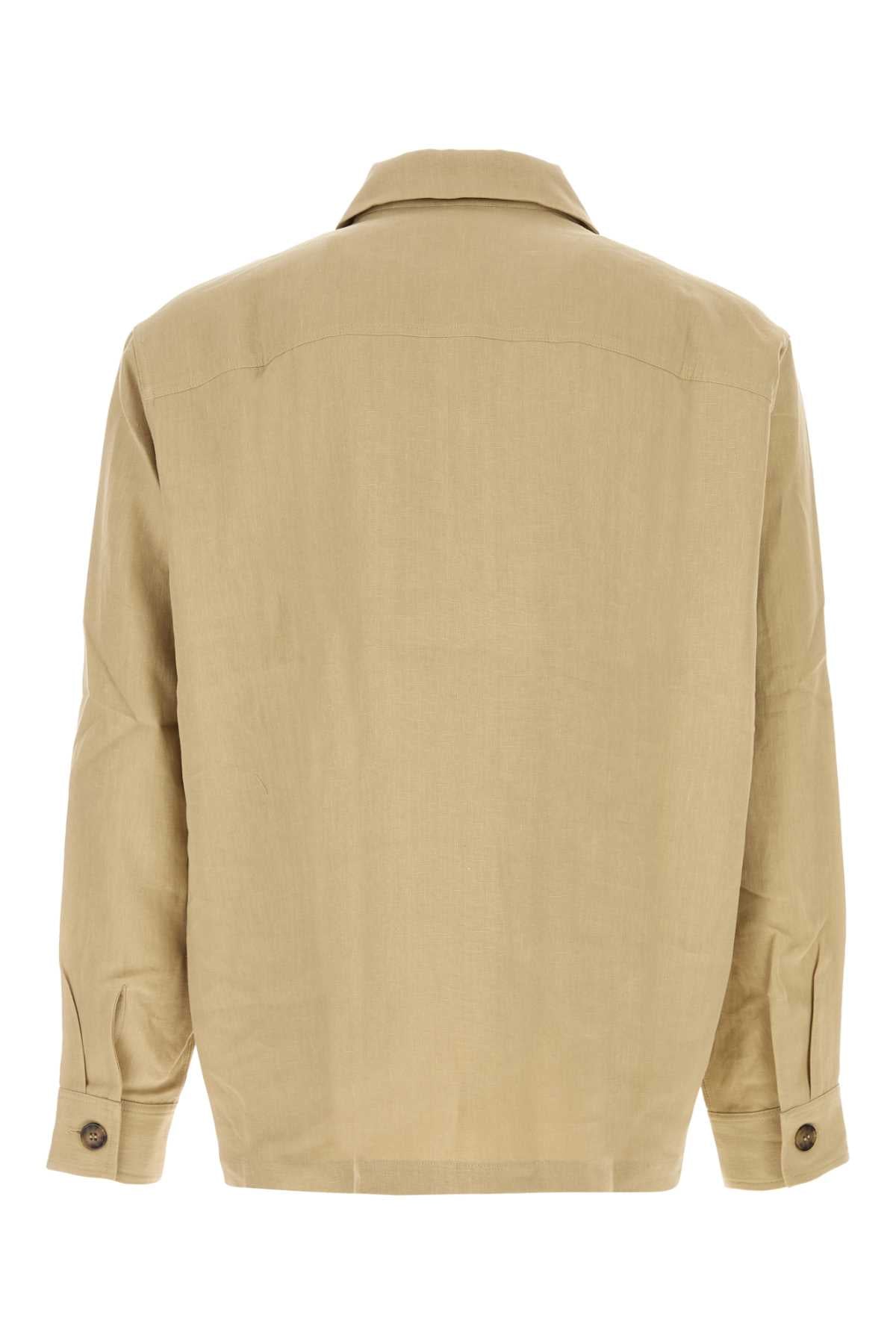 Beige Linen Shirt Dune Exterior: Camicie