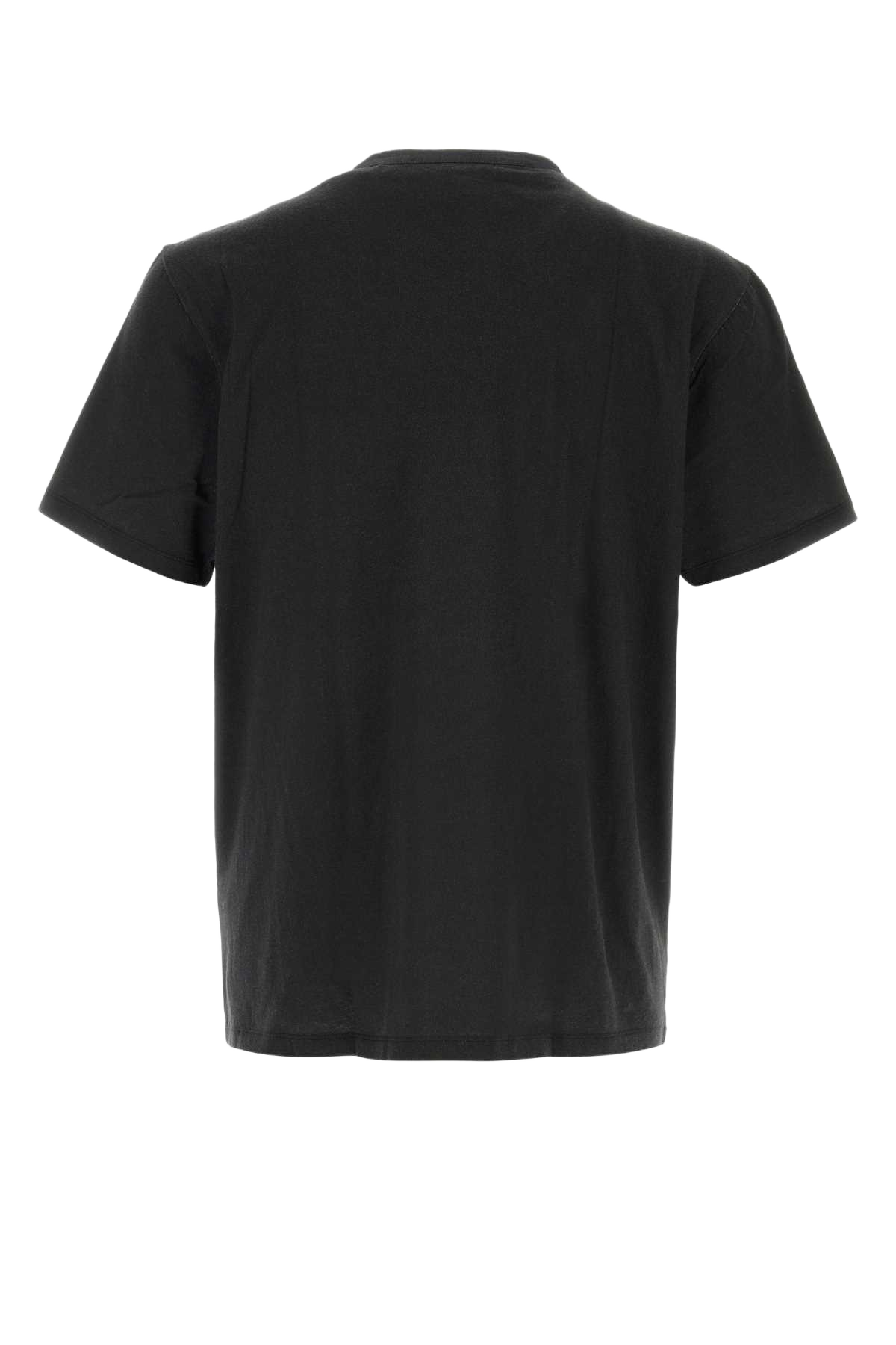 Black Cotton Oversize T-Shirt Fallen Angel Print Exterior