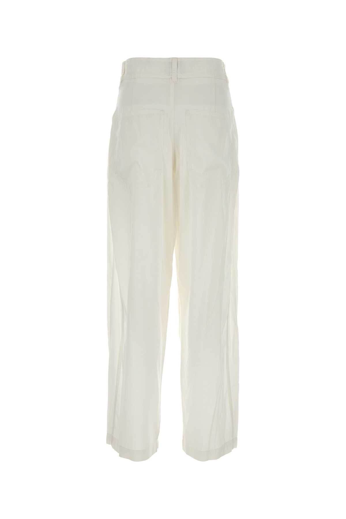 White Modal Blend Inaya Pant Pantaloni