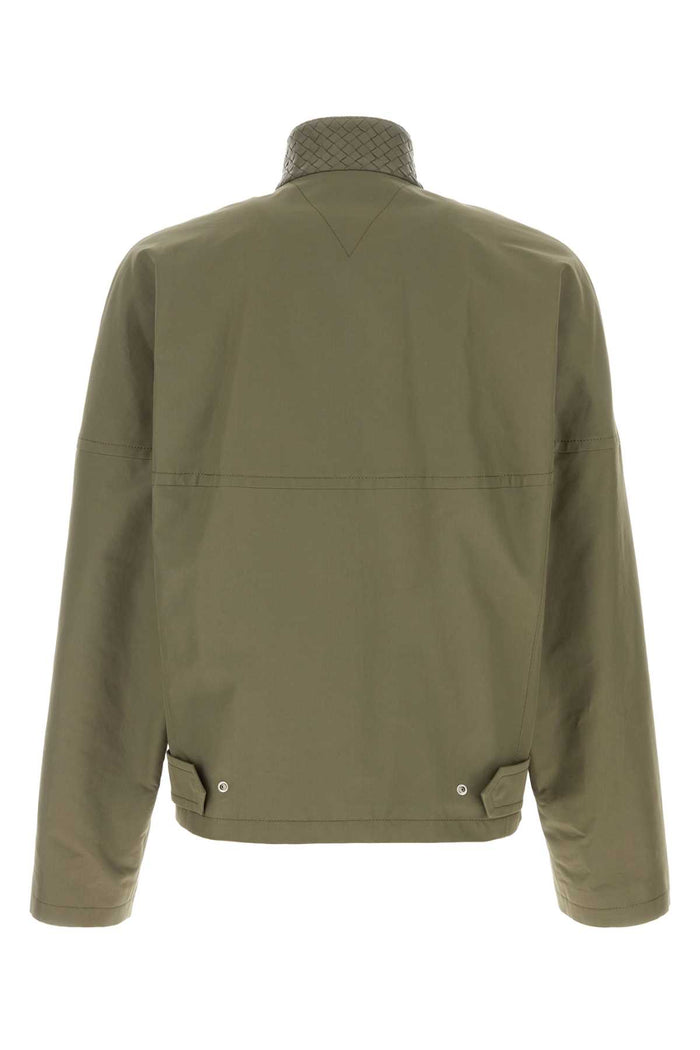 Sage Green Cotton Jacket Fango Giacche E Gilet