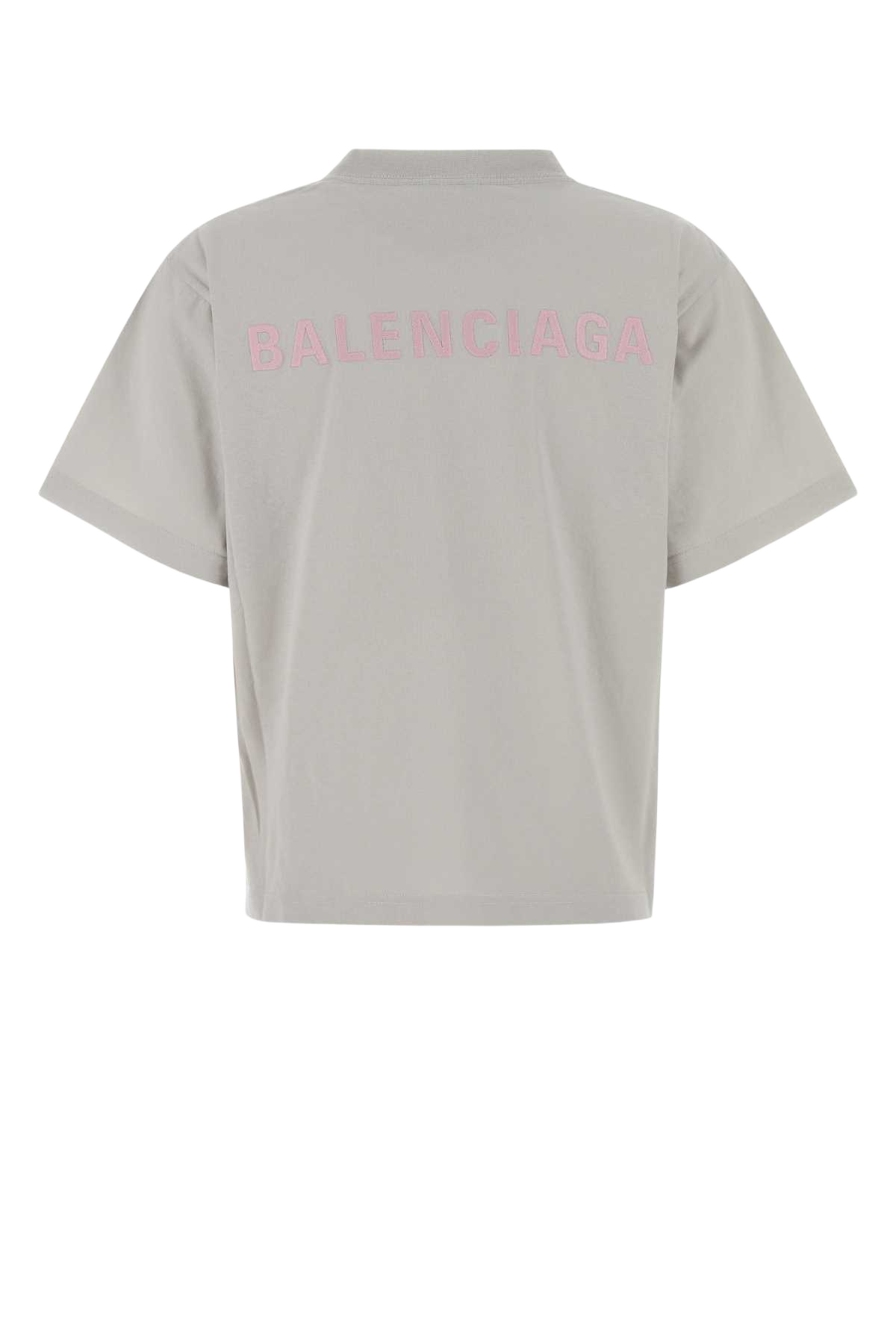 Light Grey Cotton T-Shirt Dirty White/bby Pink Exterior