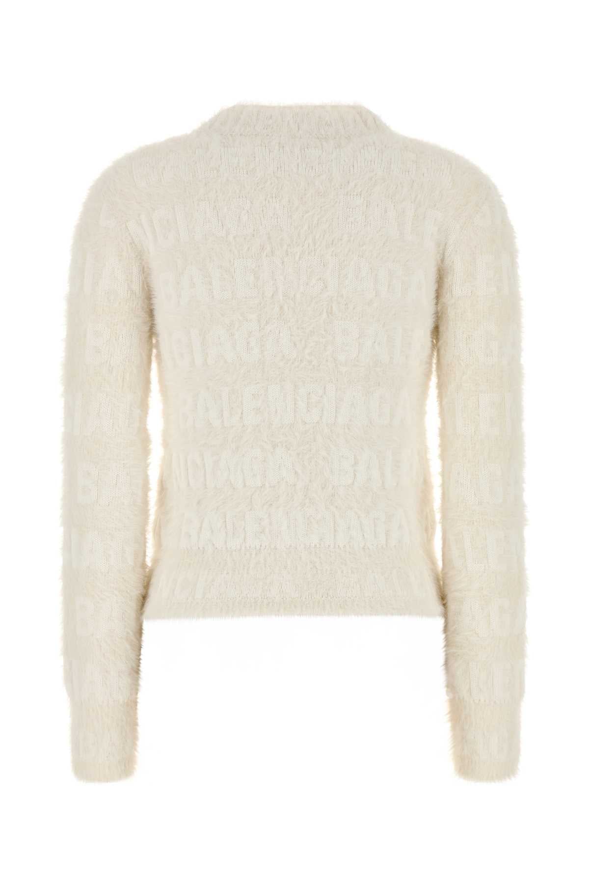 Ivory Wool Blend Sweater Exterior: Nylon Maglieria