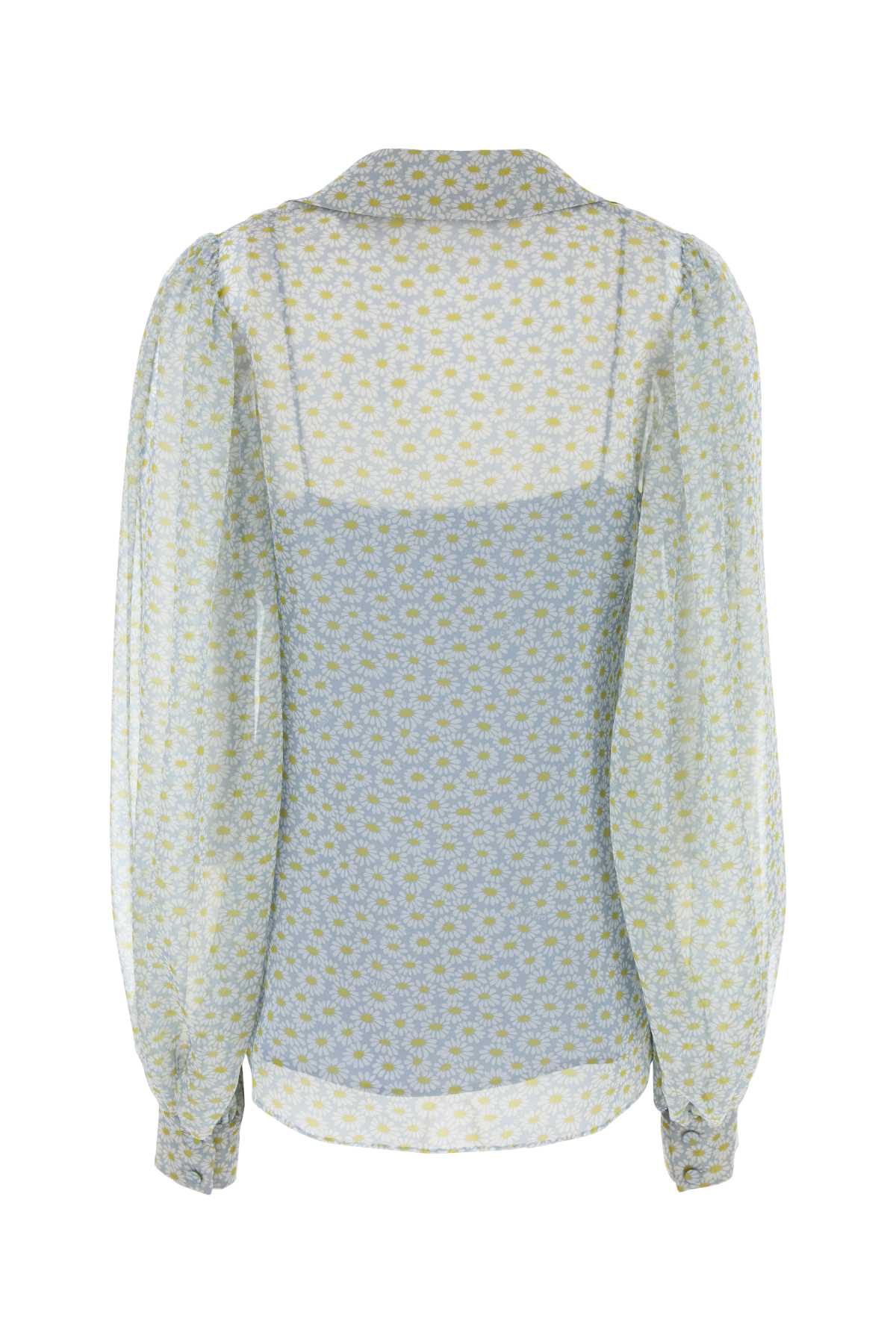 Printed Chiffon Shirt Lightgreyyellowmc Camicie