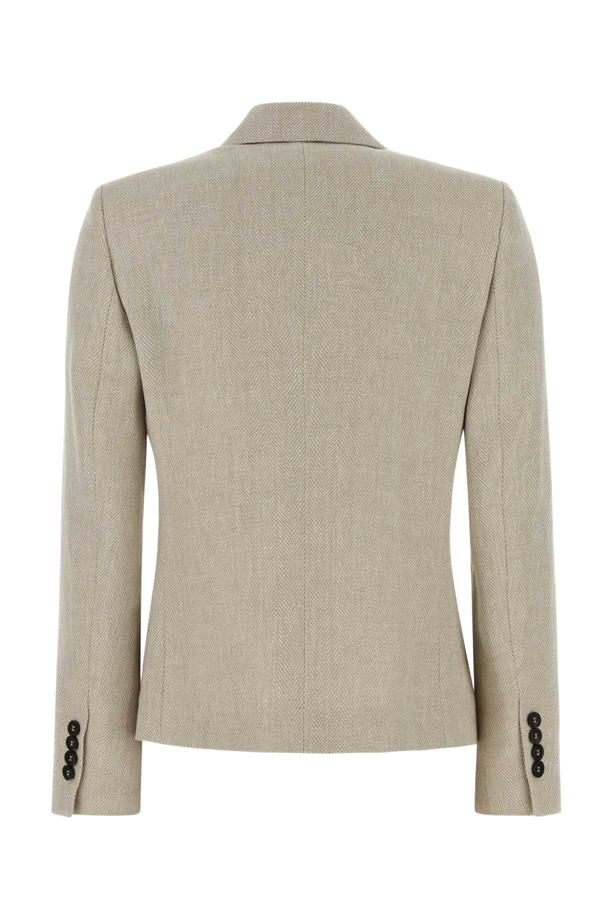 Melange Sand Linen Blend Blazer C001 Exterior: Cotton Giacche E Gilet