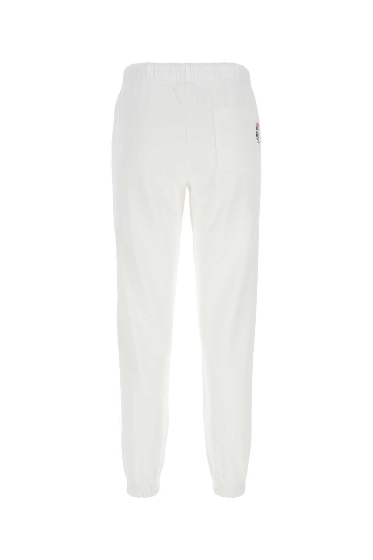 Ivory Cotton Joggers White Exterior: Pantaloni