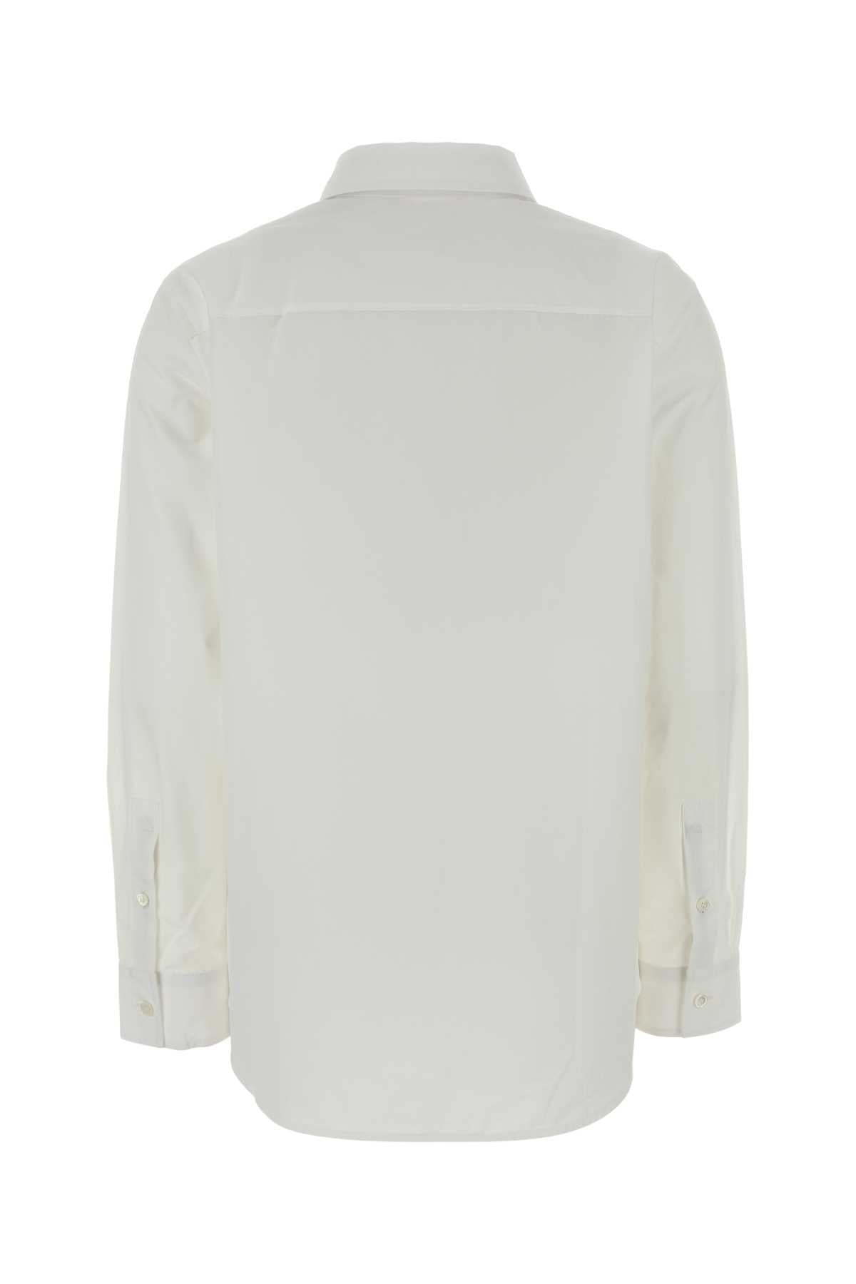 White Poplin Shirt Pwhitesandipchk Cotton Camicie