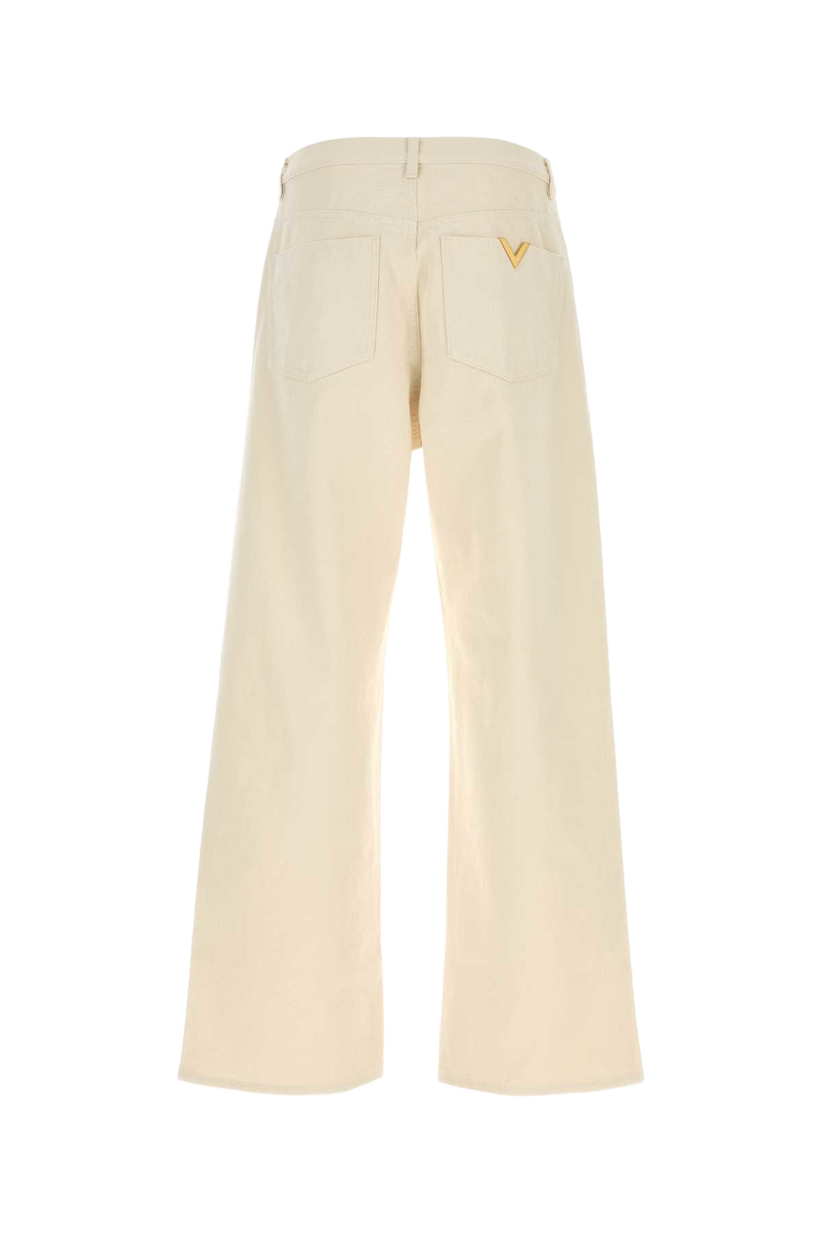 Sand Denim Jeans Avorio Cotton