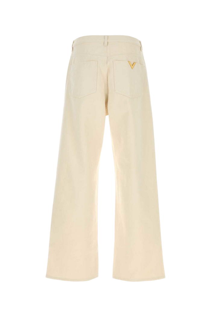 Sand Denim Jeans Avorio Cotton