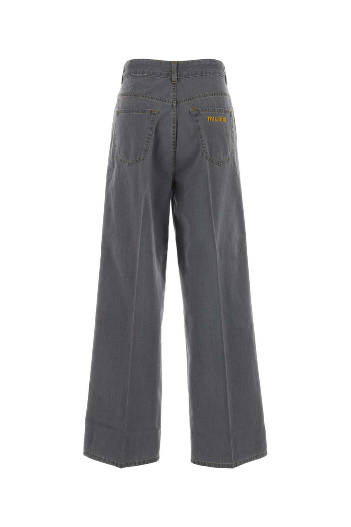 Grey Denim Jeans Grigio Exterior: Cotton Pantaloni
