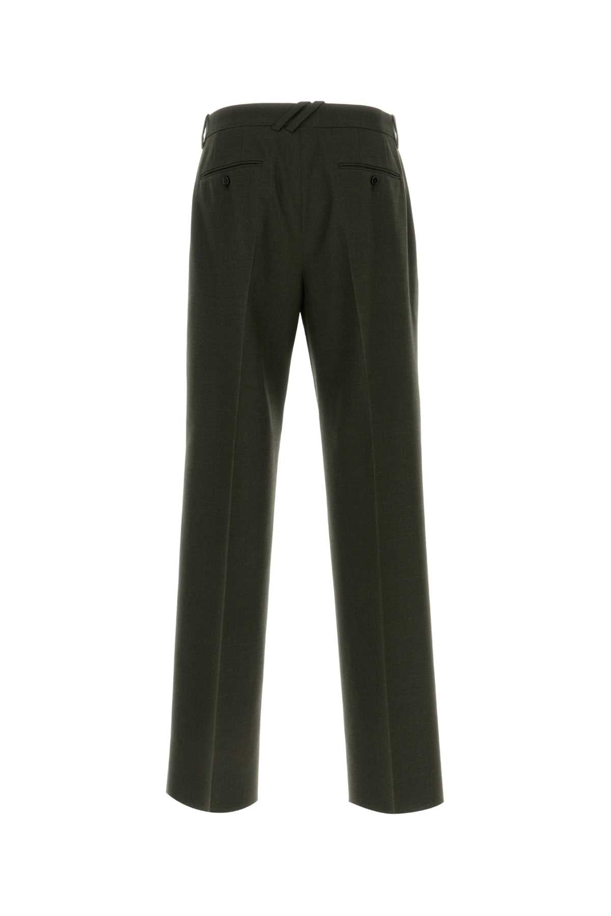 Bottle Green Wool Pant Glen Exterior: Pantaloni