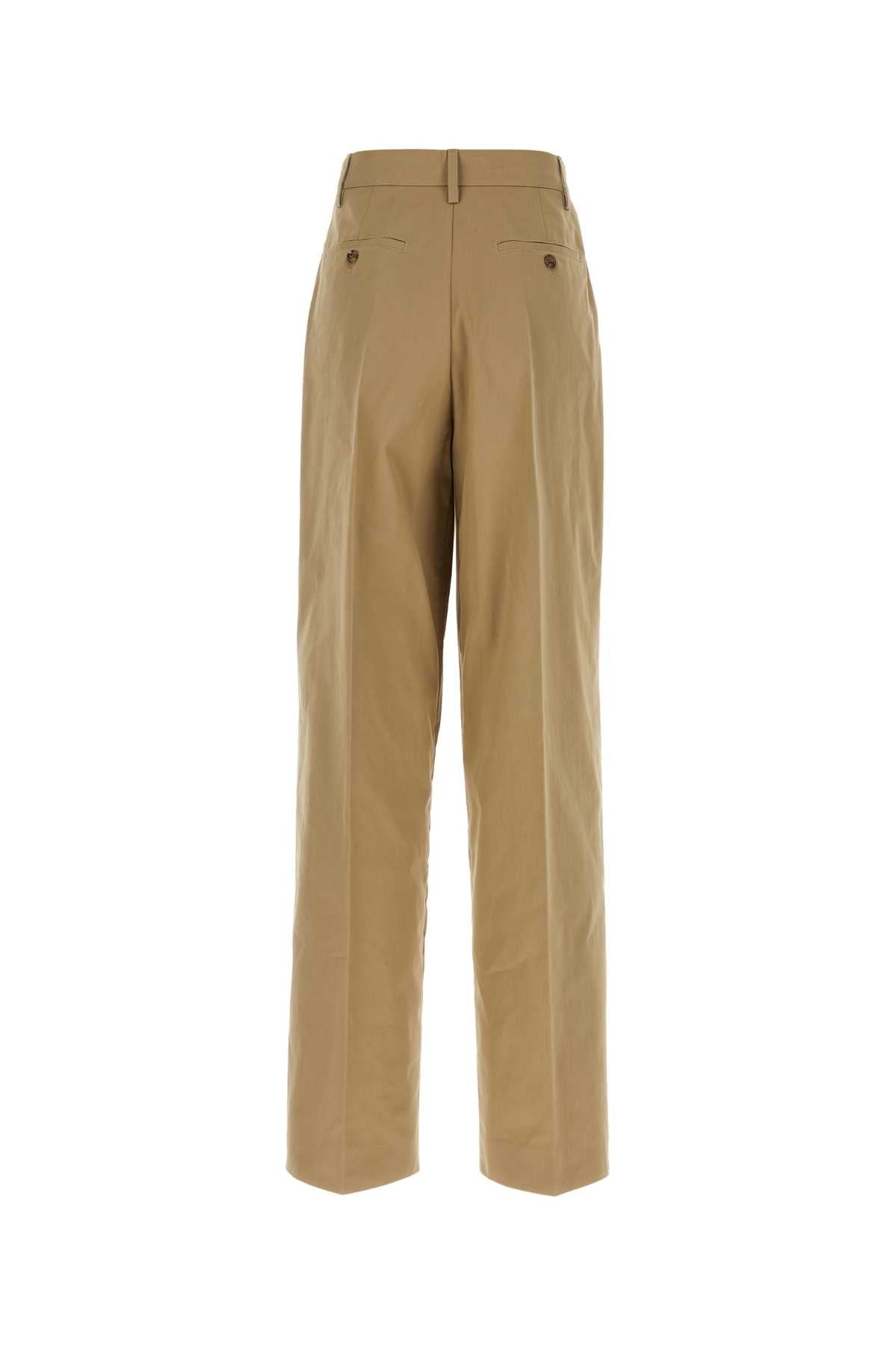 Camel Cotton Pant Kaki Exterior: Pantaloni