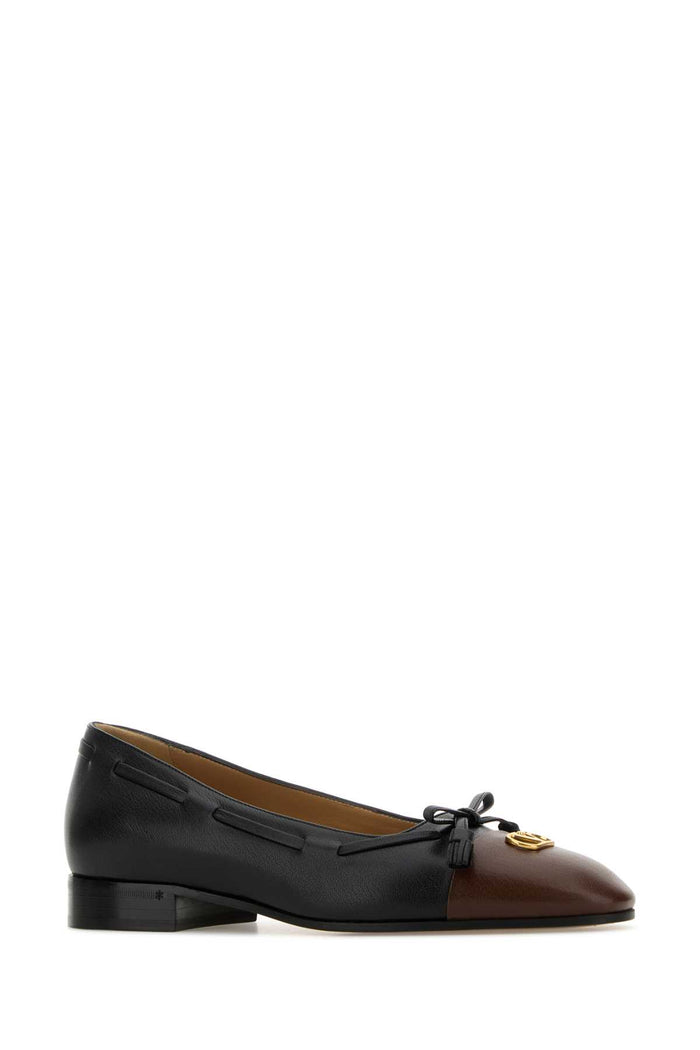 Black Leather Valet Du Roi Ballerinas Nerolightcoffee Ballerine