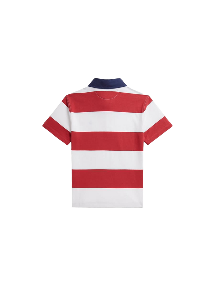 Polo With Logo Red Cotton Shirts