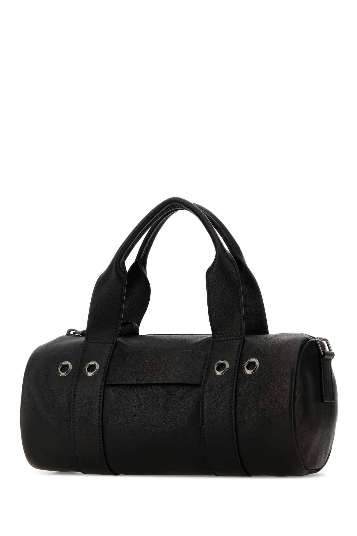 Black Leather Prada Route Handbag Nero Borse A Mano