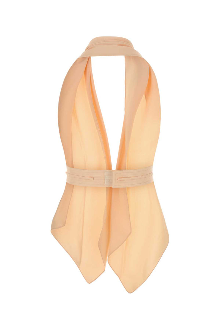 Peach Satin Top Rosa Exterior: Viscose Maglie