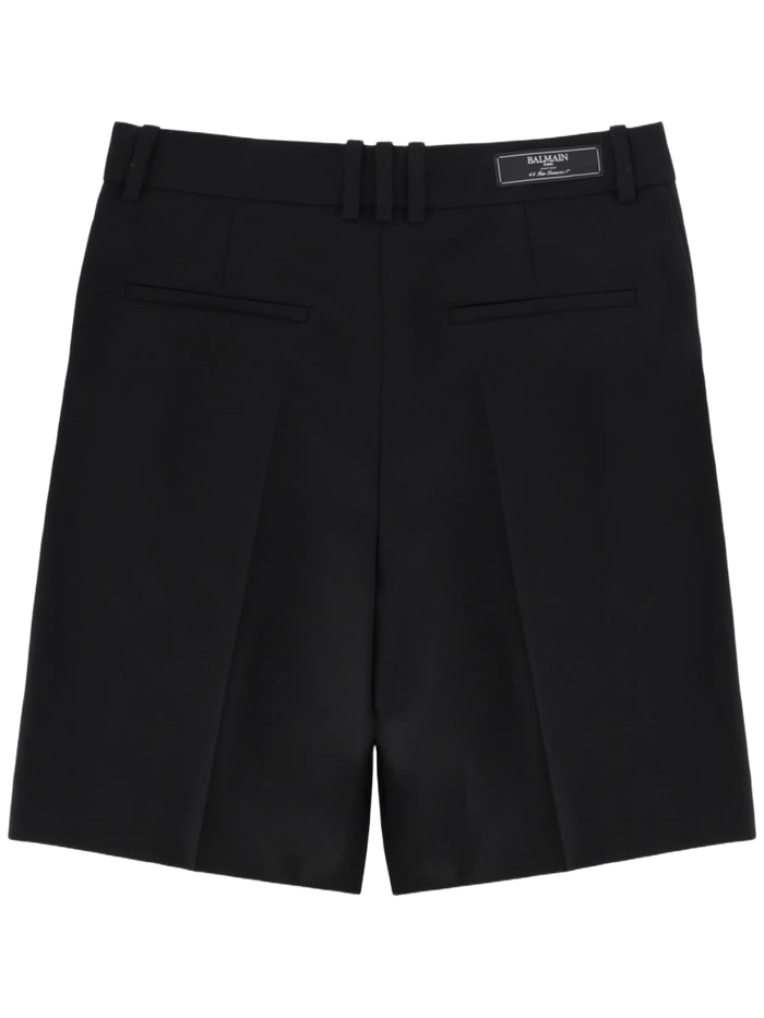 Wool Tailored Shorts Black Virgin