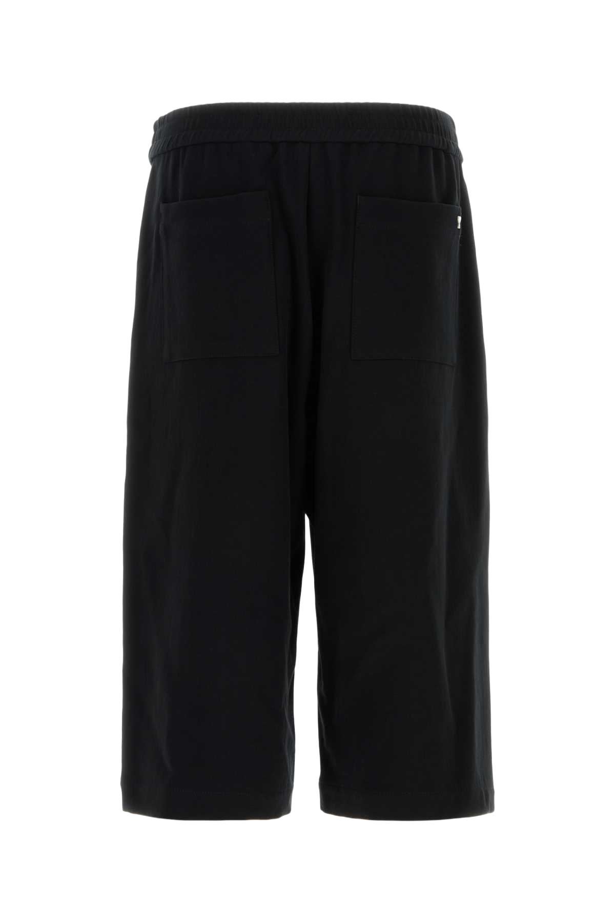 Black Cotton Bermuda Shorts Exterior