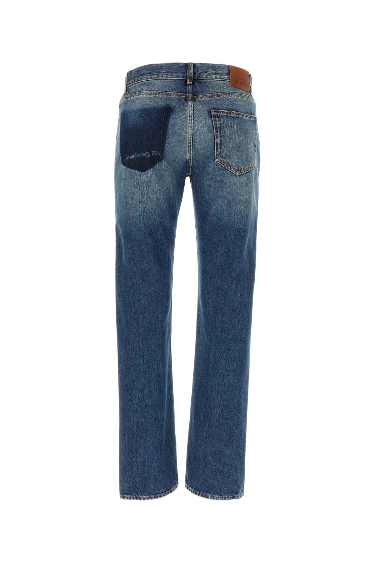 Denim Jeans Bluewashed Exterior: Cotton