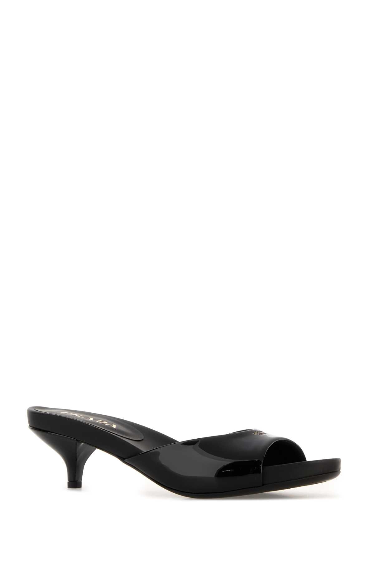 Black Leather Mules Nero Sandali