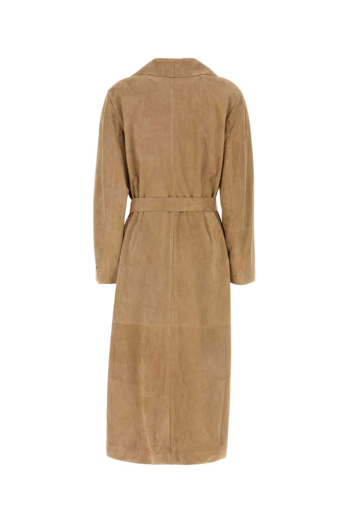 Camel Suede Coat Desert Exterior: Calf Trench