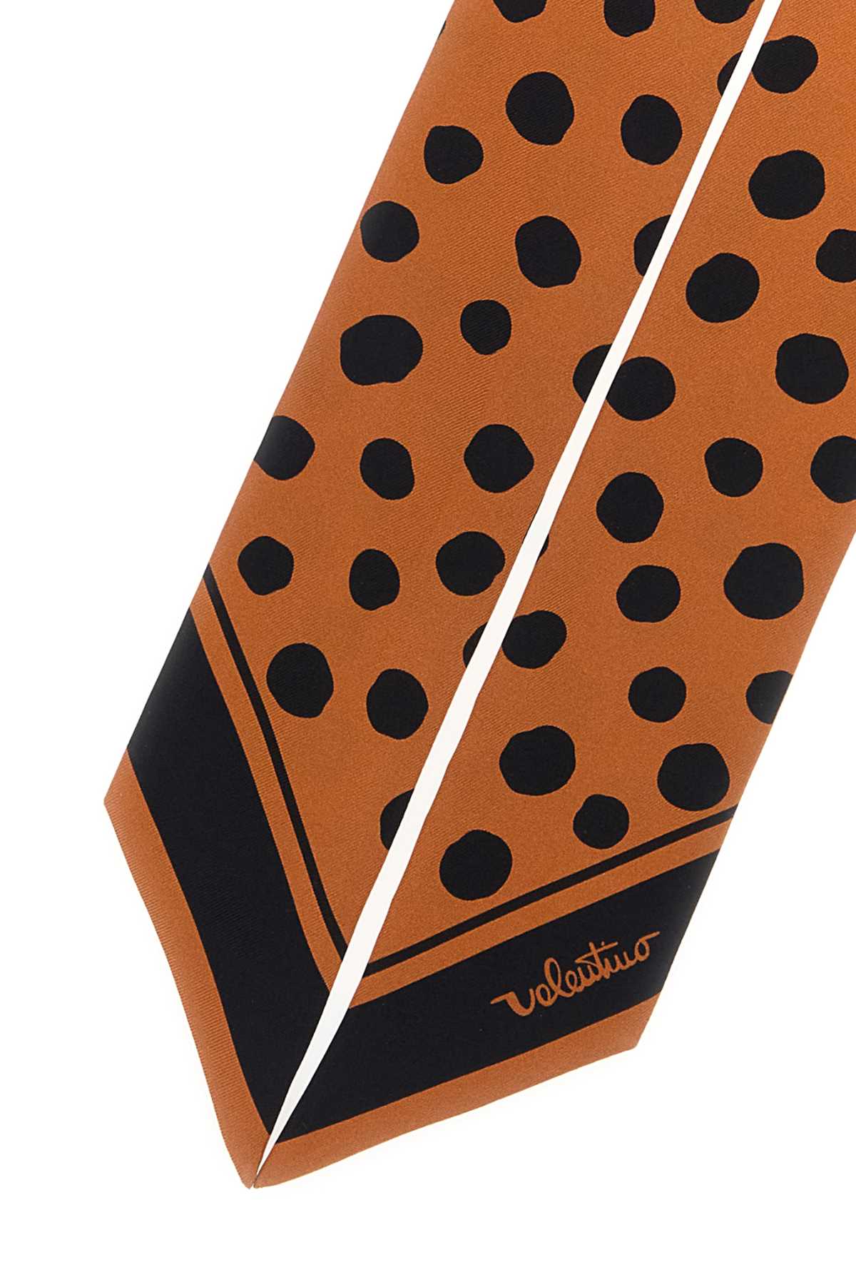 Printed Silk Foulard Marroneneronero Exterior: Sciarpe E