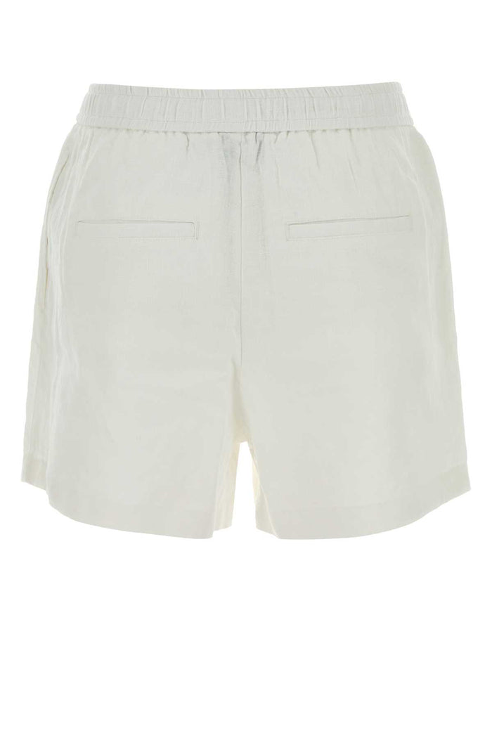 White Linen Bermuda Shorts 002 Exterior